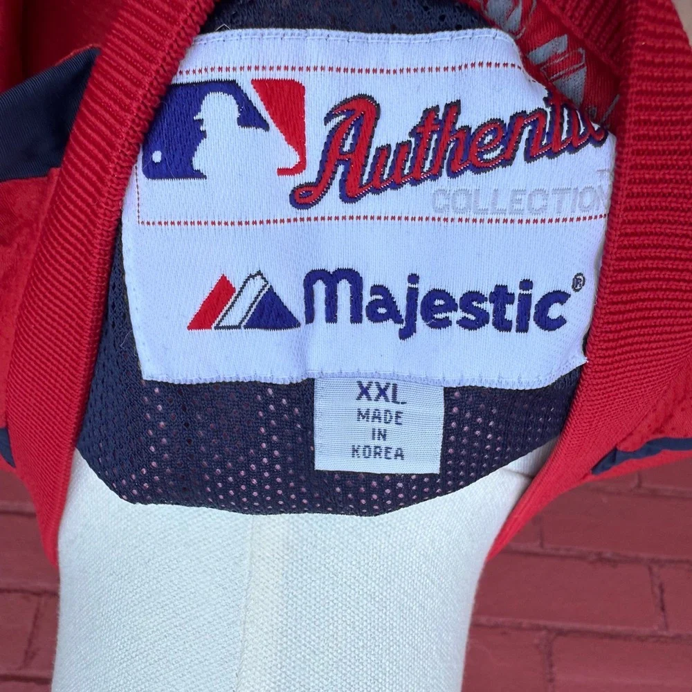 Majestic St. Louis‎ Cardinals MLB Pullover Jacket XXL Baseball Team Red Blue